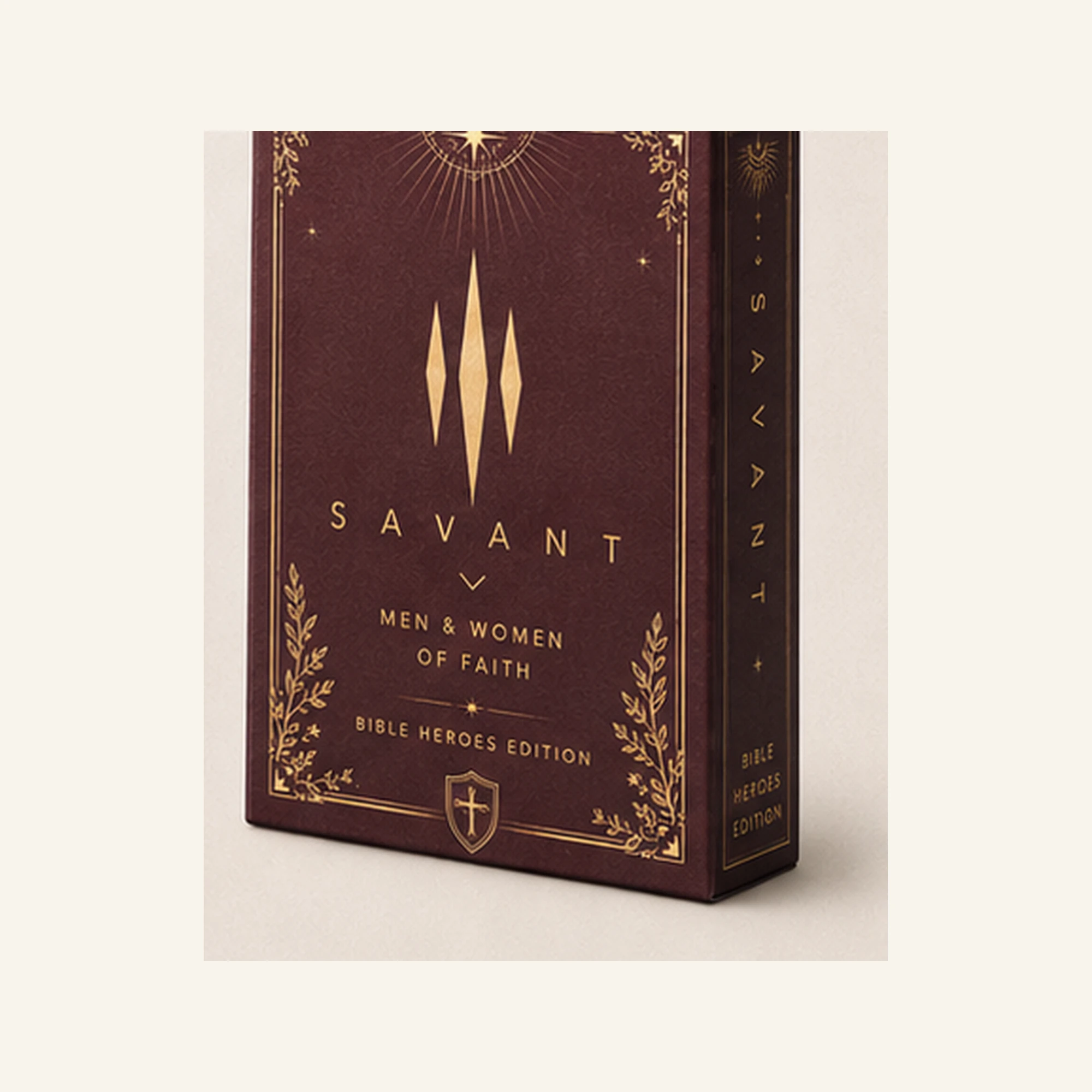SAVANT Bible Heroes Deck — Burgundy
